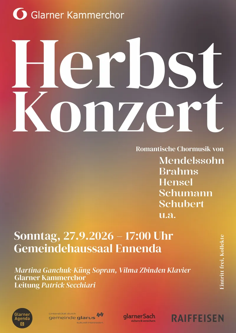 Herbstkonzert des Glarner Kammerchors