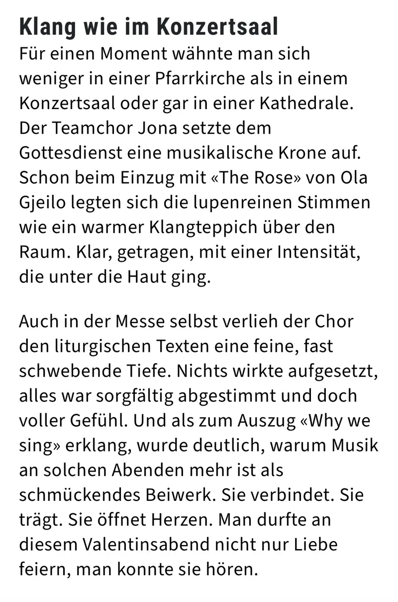 Ja, die Liebe....
