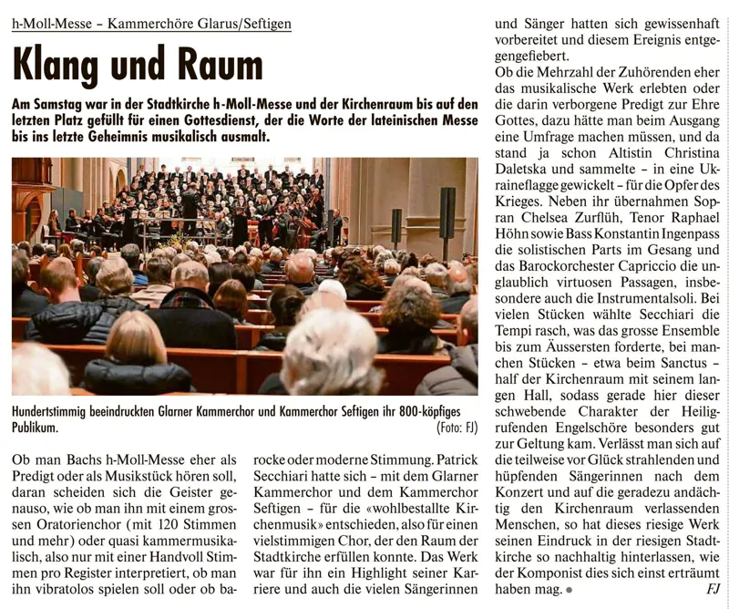 Konzertbericht h-Moll Messe